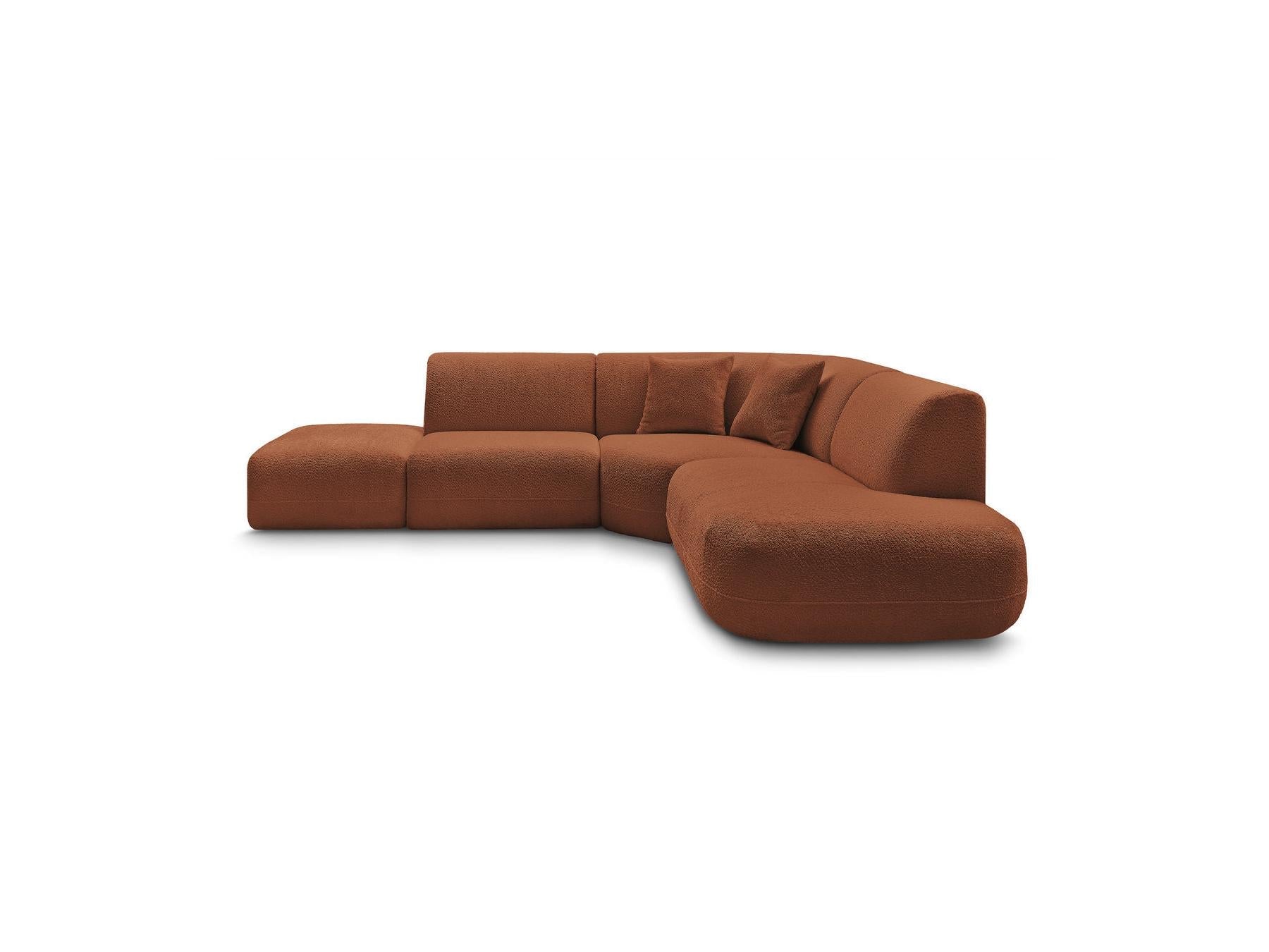 Anda - Canapé D'Angle L Fixe Modulable - Tissu Chenille - Angle Droit
