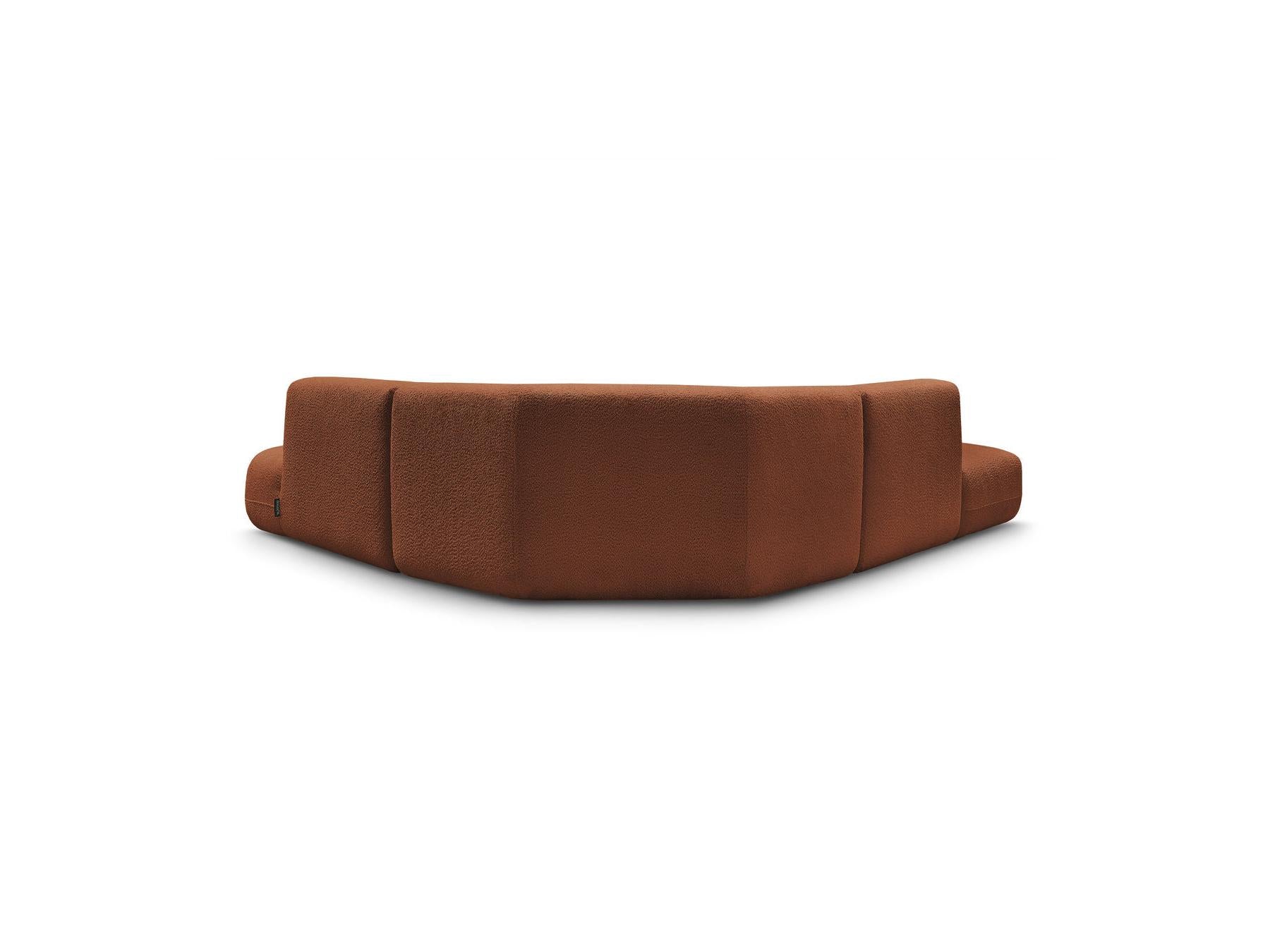 Anda - Canapé D'Angle L Fixe Modulable - Tissu Chenille - Angle Droit