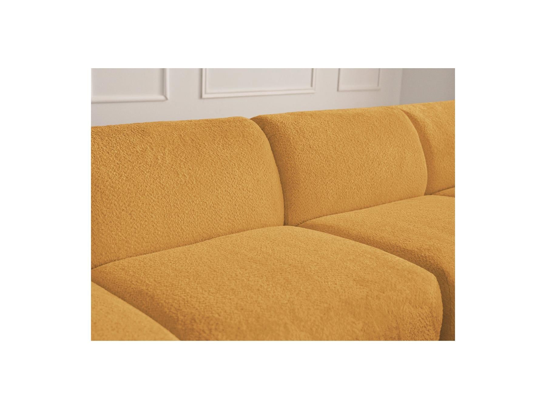 Anda - Canapé D'Angle L Fixe Modulable - Tissu Chenille - Angle Droit