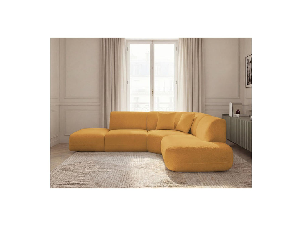 Anda - Canapé D'Angle L Fixe Modulable - Tissu Chenille - Angle Droit
