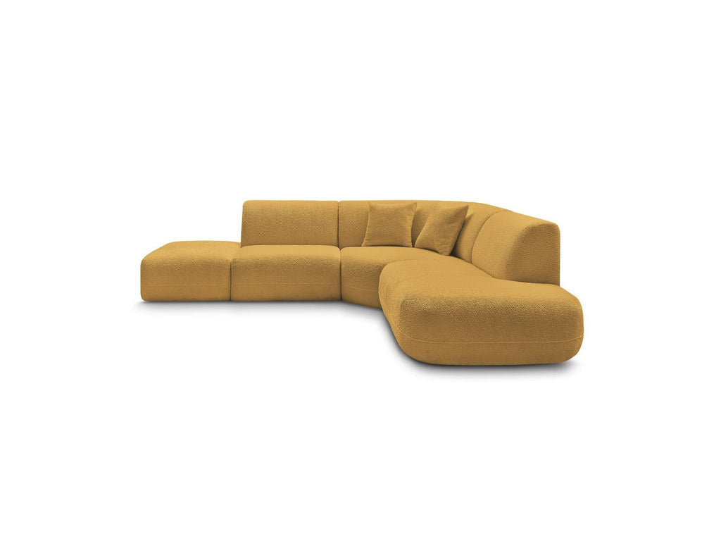 Anda - Canapé D'Angle L Fixe Modulable - Tissu Chenille - Angle Droit