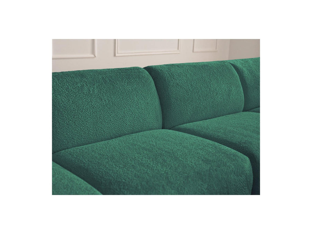 Anda - Canapé D'Angle L Fixe Modulable - Tissu Chenille - Angle Gauche