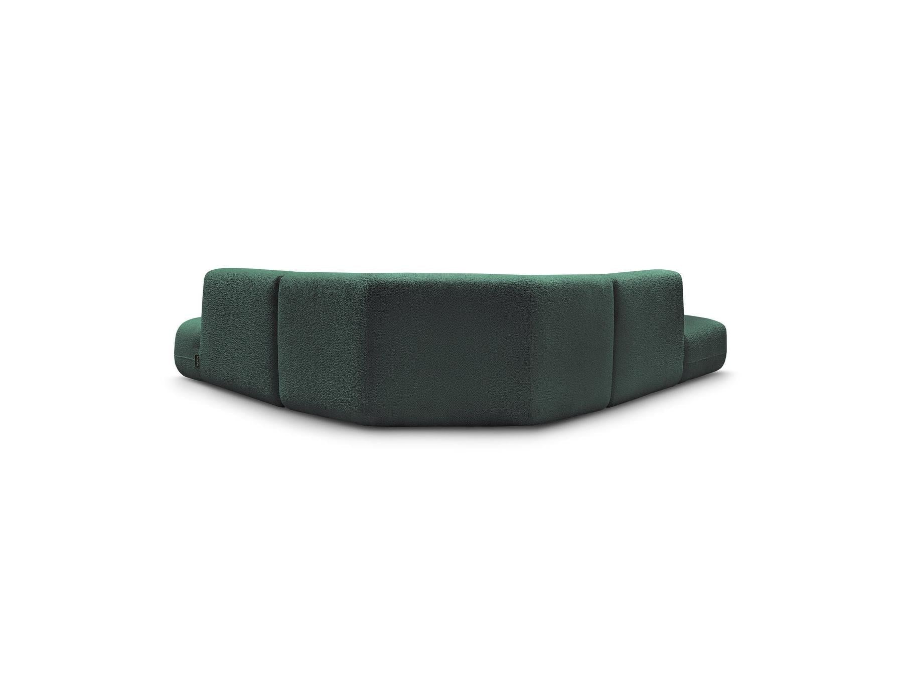 Anda - Canapé D'Angle L Fixe Modulable - Tissu Chenille - Angle Droit