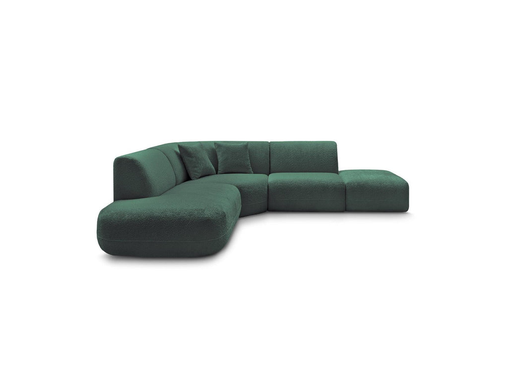 Anda - Canapé D'Angle L Fixe Modulable - Tissu Chenille - Angle Gauche