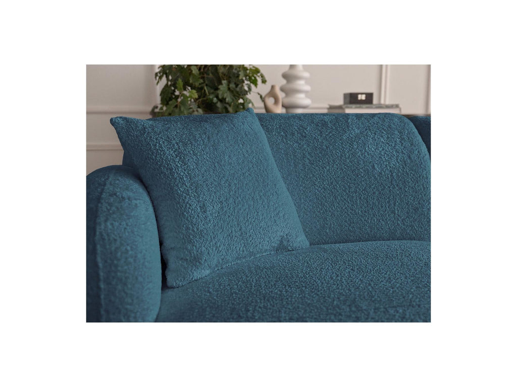 Anda - Canapé D'Angle L Fixe Modulable - Tissu Chenille - Angle Gauche