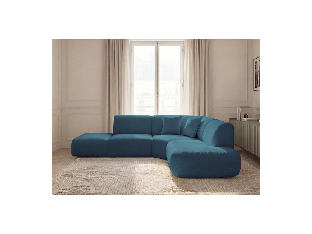 Anda - Canapé D'Angle L Fixe Modulable - Tissu Chenille - Angle Droit