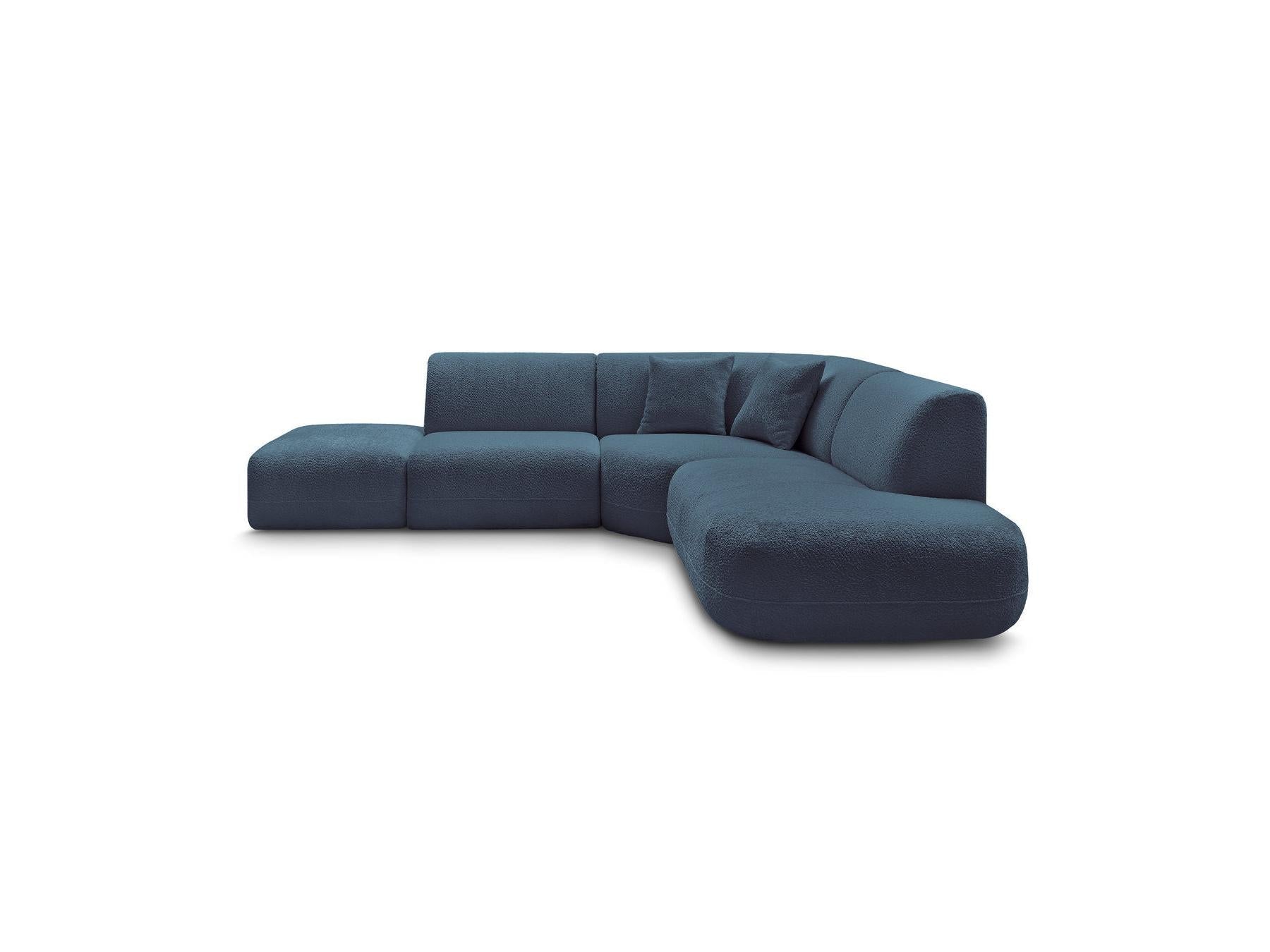 Anda - Canapé D'Angle L Fixe Modulable - Tissu Chenille - Angle Droit