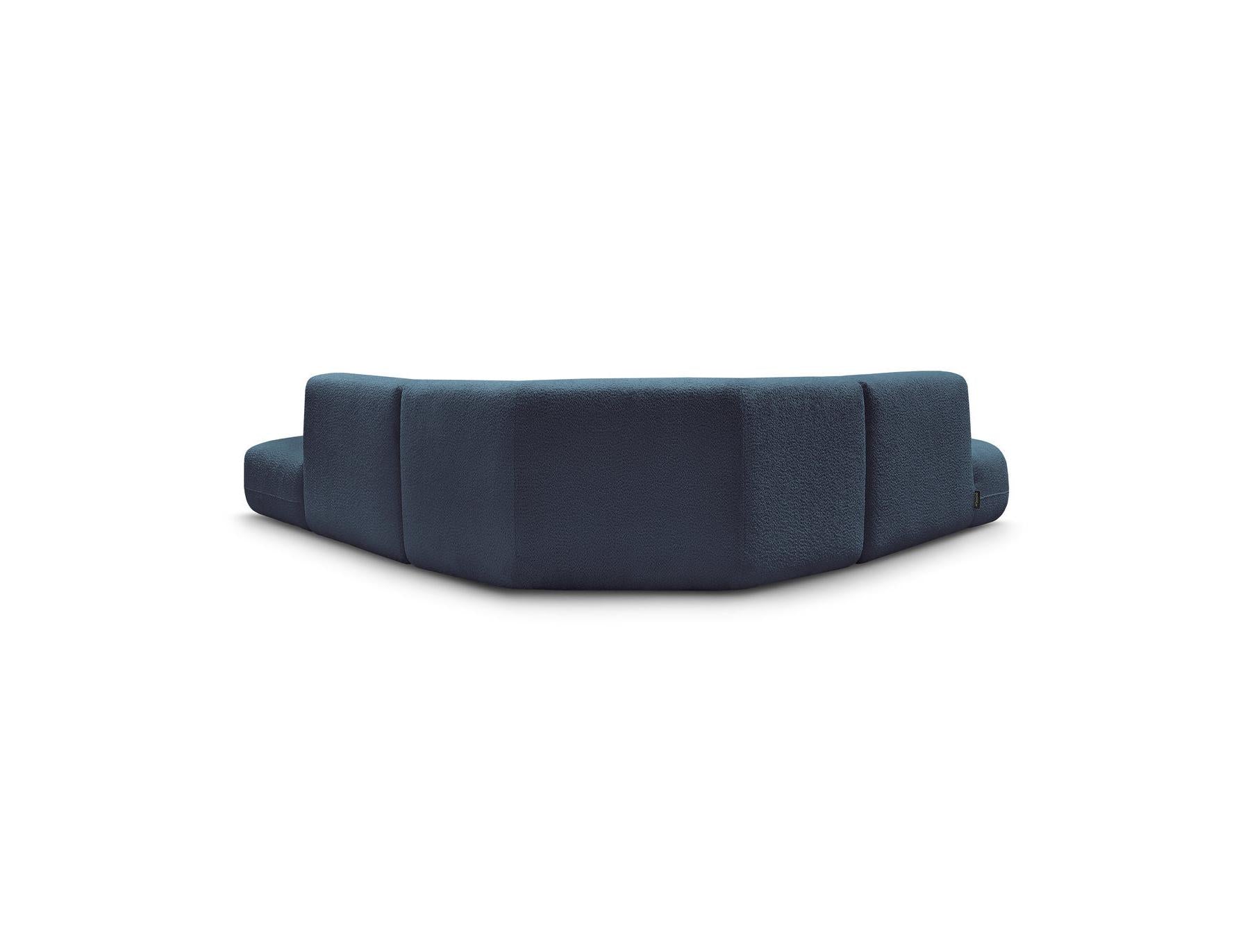 Anda - Canapé D'Angle L Fixe Modulable - Tissu Chenille - Angle Droit