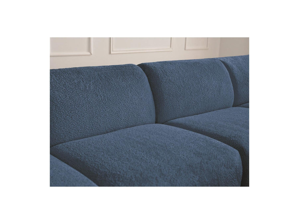 Anda - Canapé D'Angle L Fixe Modulable - Tissu Chenille - Angle Gauche