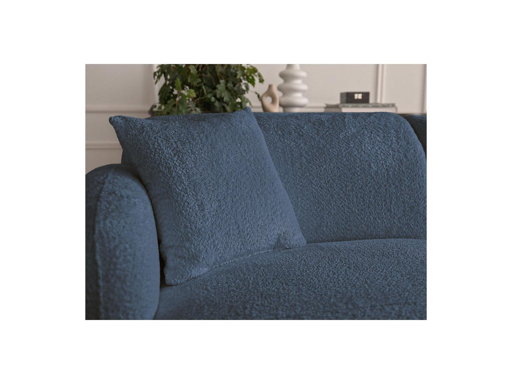 Anda - Canapé D'Angle L Fixe Modulable - Tissu Chenille - Angle Droit