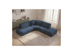 Anda - Canapé D'Angle L Fixe Modulable - Tissu Chenille - Angle Gauche