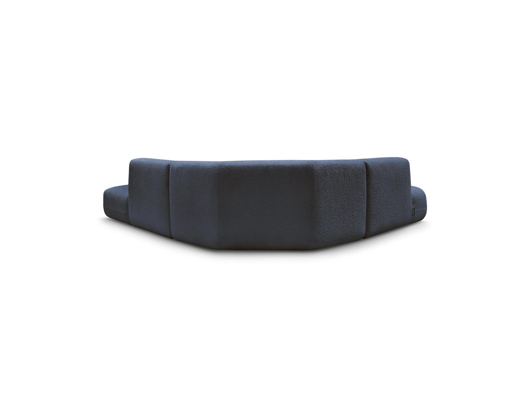 Anda - Canapé D'Angle L Fixe Modulable - Tissu Chenille - Angle Gauche