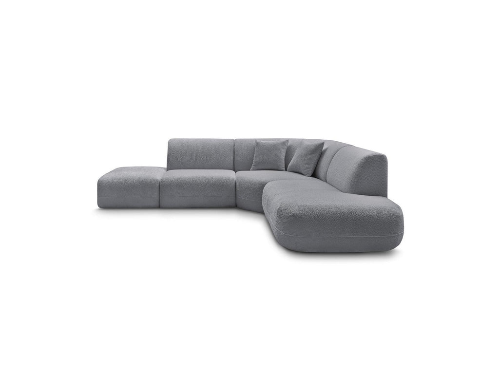 Anda - Canapé D'Angle L Fixe Modulable - Tissu Chenille - Angle Droit