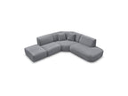 Anda - Canapé D'Angle L Fixe Modulable - Tissu Chenille - Angle Droit