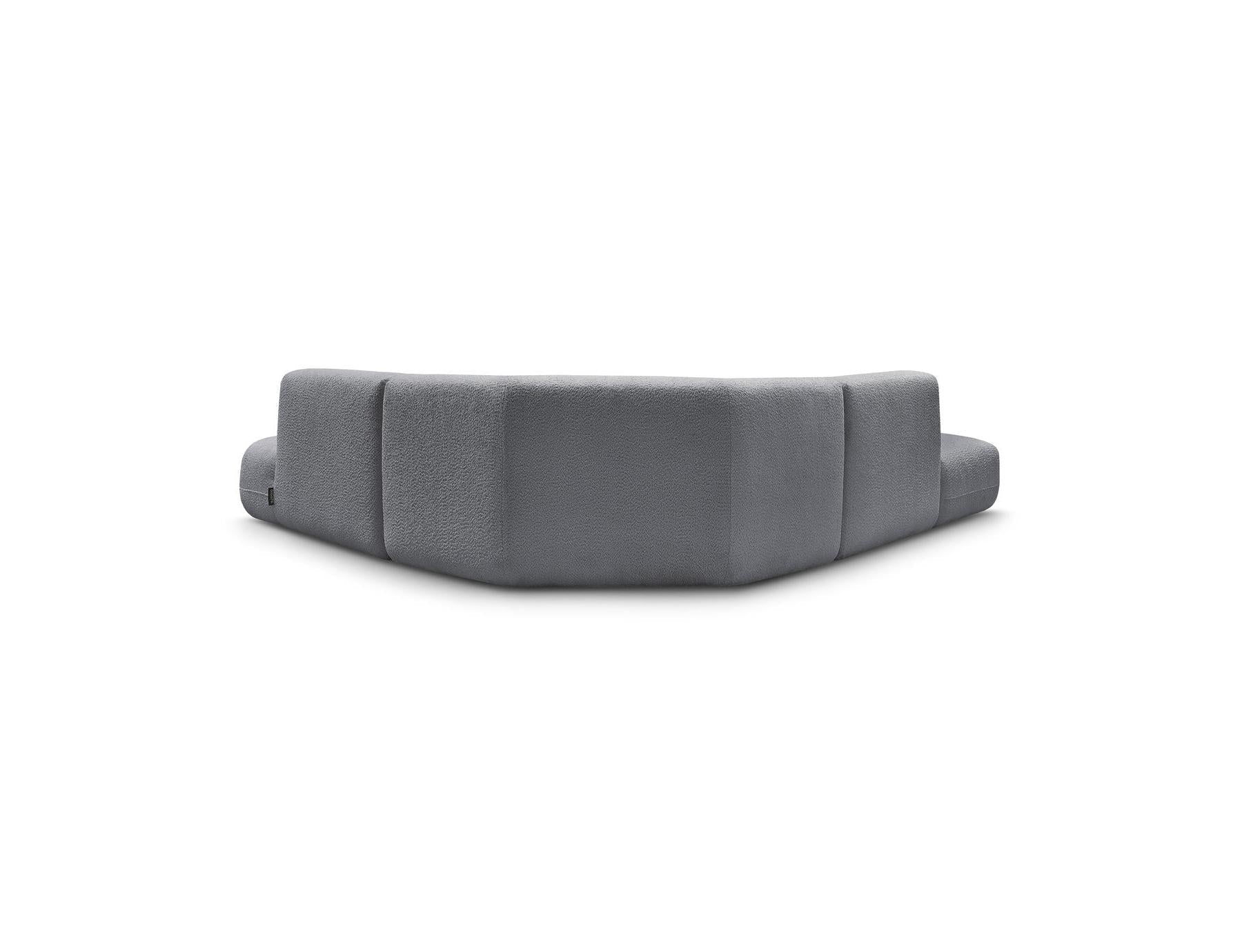 Anda - Canapé D'Angle L Fixe Modulable - Tissu Chenille - Angle Droit