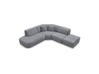 Anda - Canapé D'Angle L Fixe Modulable - Tissu Chenille - Angle Gauche