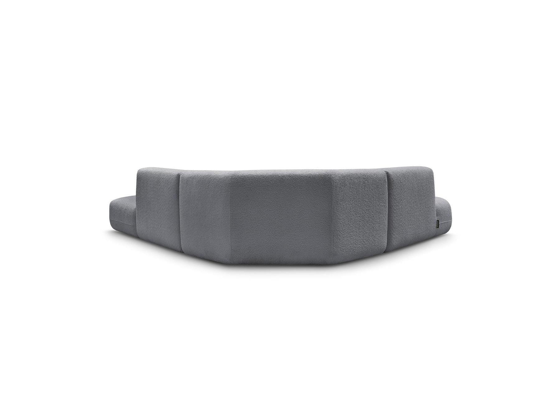 Anda - Canapé D'Angle L Fixe Modulable - Tissu Chenille - Angle Gauche