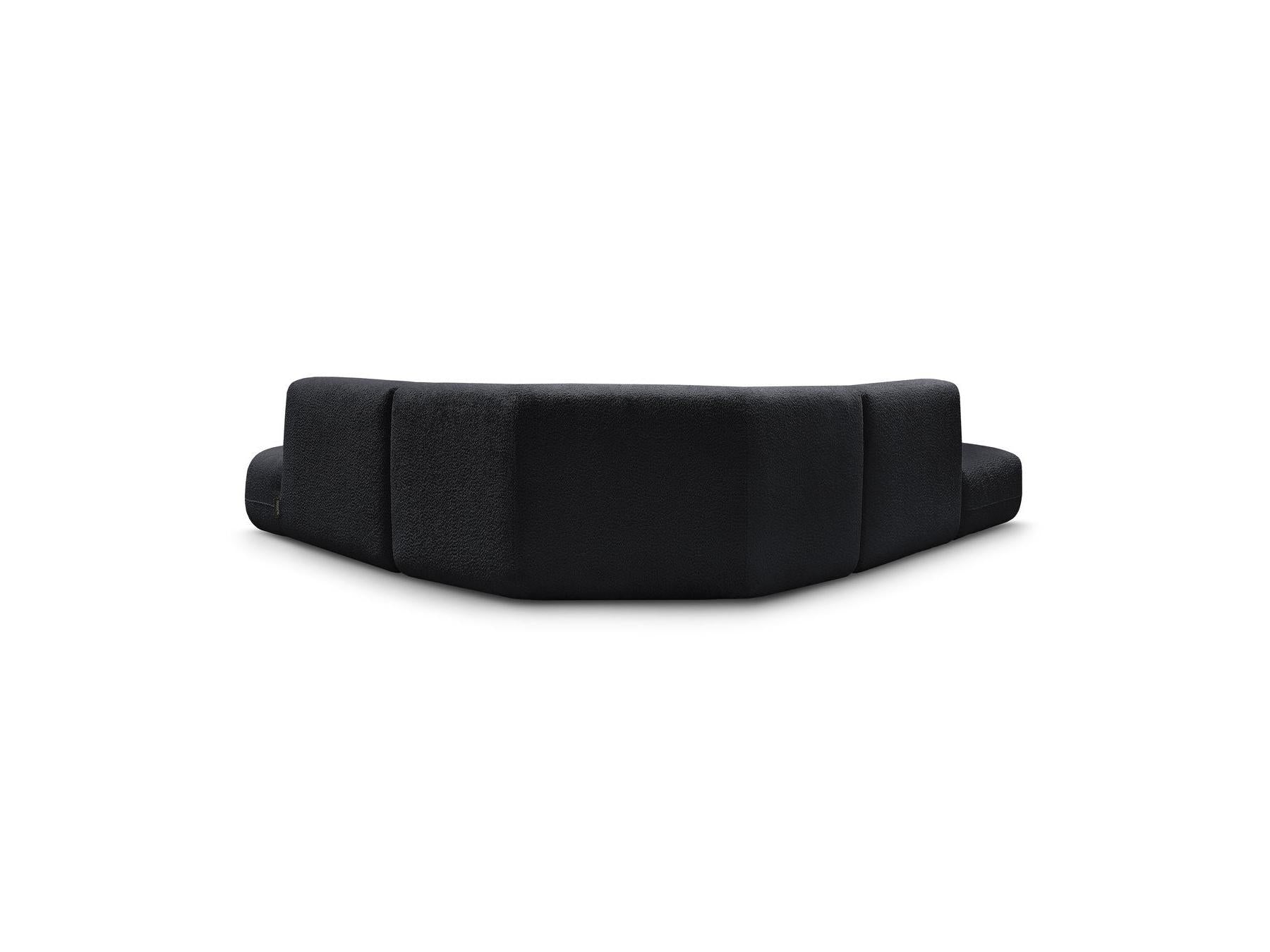 Anda - Canapé D'Angle L Fixe Modulable - Tissu Chenille - Angle Droit
