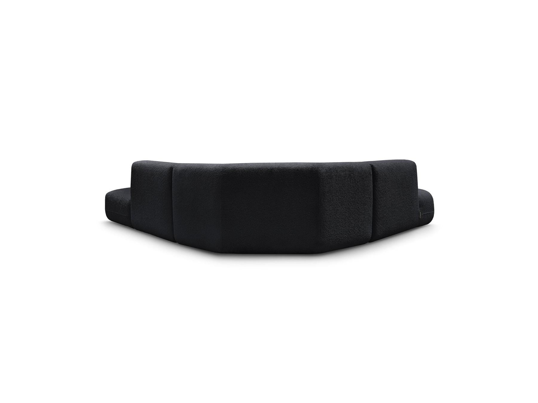 Anda - Canapé D'Angle L Fixe Modulable - Tissu Chenille - Angle Gauche