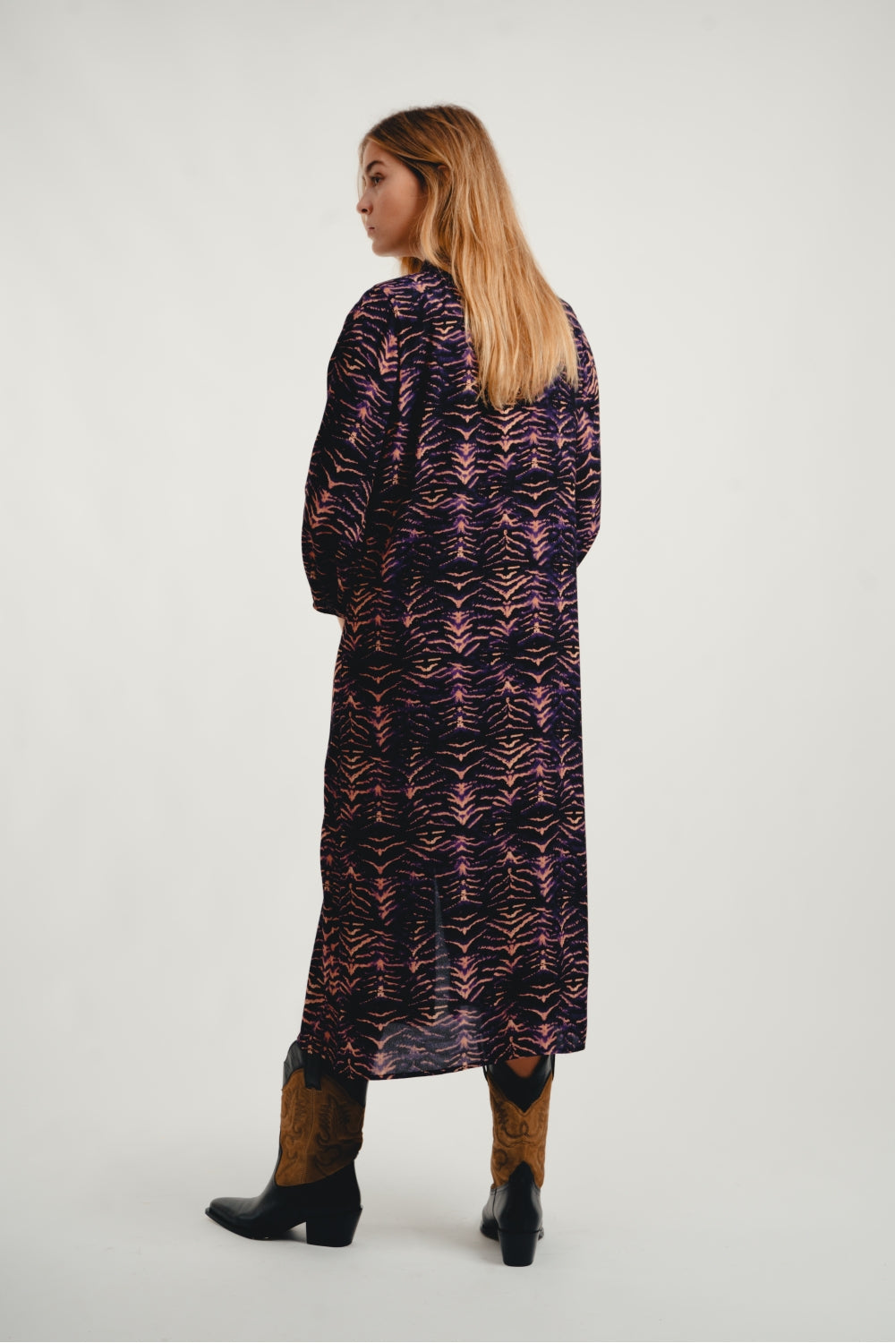 La Maxi Dress Etta Zèbre Mauve