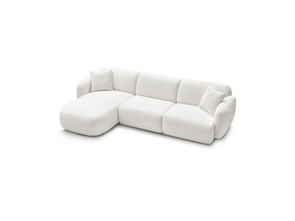 Anda - Canapé D'Angle Fixe Modulable - Tissu Chenille - Angle Gauche