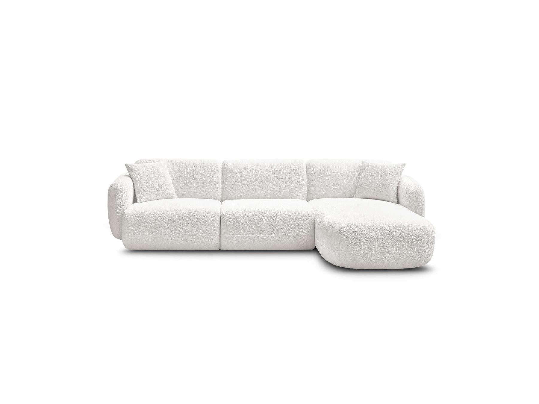 Anda - Canapé D'Angle Fixe Modulable - Tissu Chenille - Angle Droit