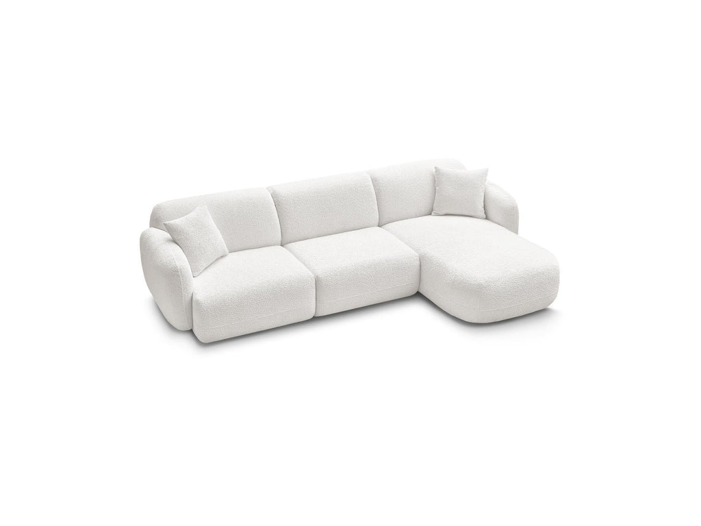 Anda - Canapé D'Angle Fixe Modulable - Tissu Chenille - Angle Droit