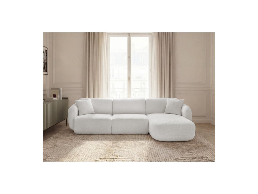 Anda - Canapé D'Angle Fixe Modulable - Tissu Chenille - Angle Droit