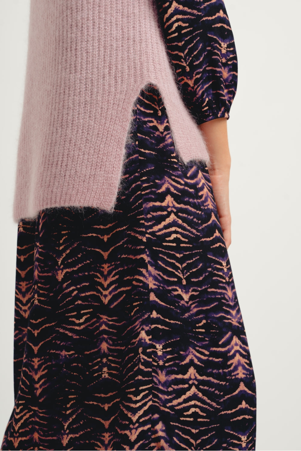 La Maxi Dress Etta Zèbre Mauve