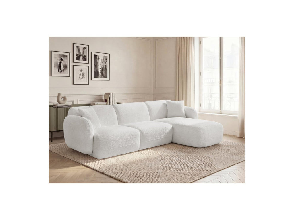 Anda - Canapé D'Angle Fixe Modulable - Tissu Chenille - Angle Droit