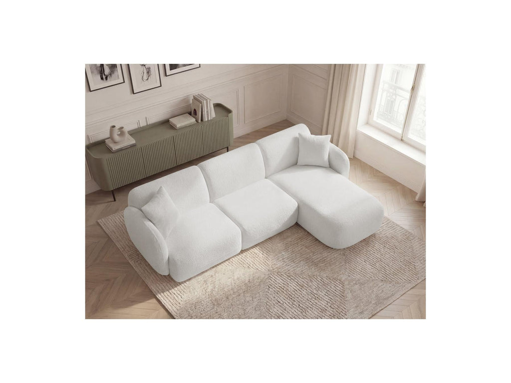 Anda - Canapé D'Angle Fixe Modulable - Tissu Chenille - Angle Droit