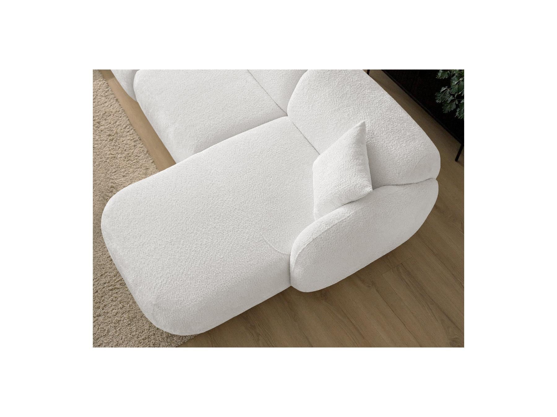 Anda - Canapé D'Angle Fixe Modulable - Tissu Chenille - Angle Droit