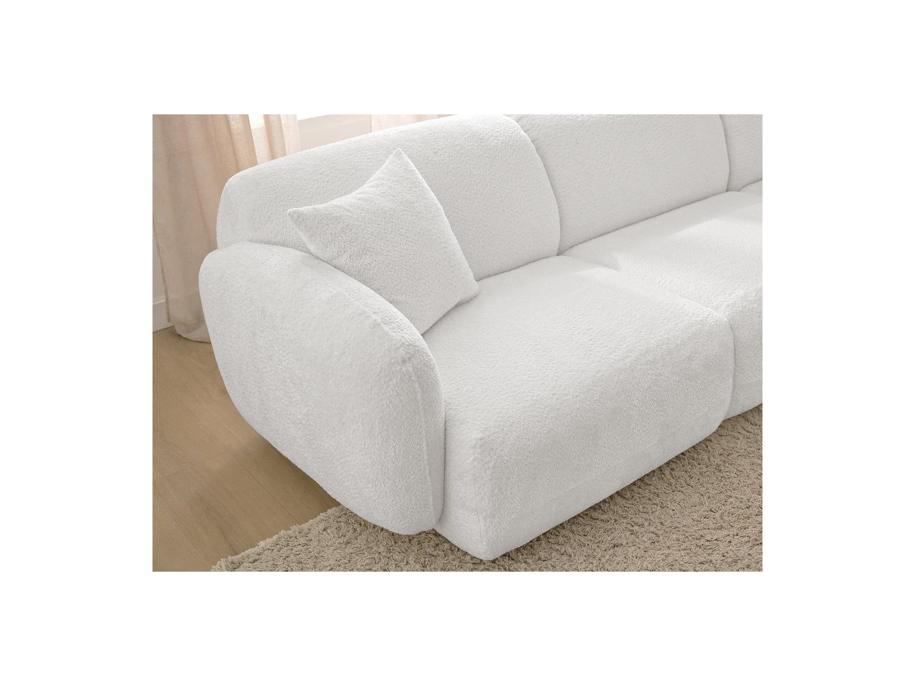 Anda - Canapé D'Angle Fixe Modulable - Tissu Chenille - Angle Droit