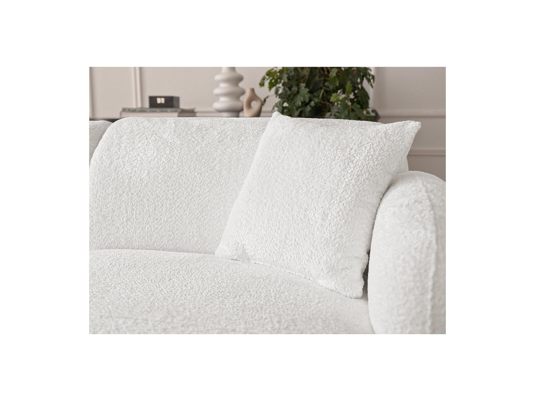 Anda - Canapé D'Angle Fixe Modulable - Tissu Chenille - Angle Droit