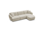 Anda - Canapé D'Angle Fixe Modulable - Tissu Chenille - Angle Droit
