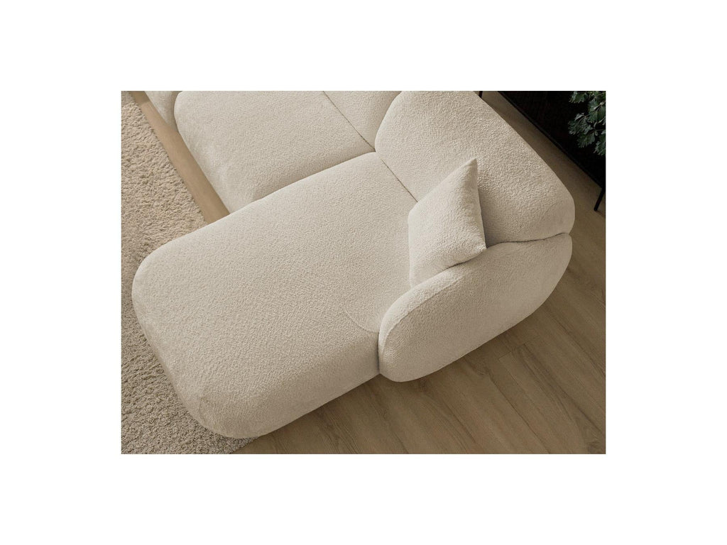 Anda - Canapé D'Angle Fixe Modulable - Tissu Chenille - Angle Droit