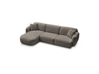 Anda - Canapé D'Angle Fixe Modulable - Tissu Chenille - Angle Gauche