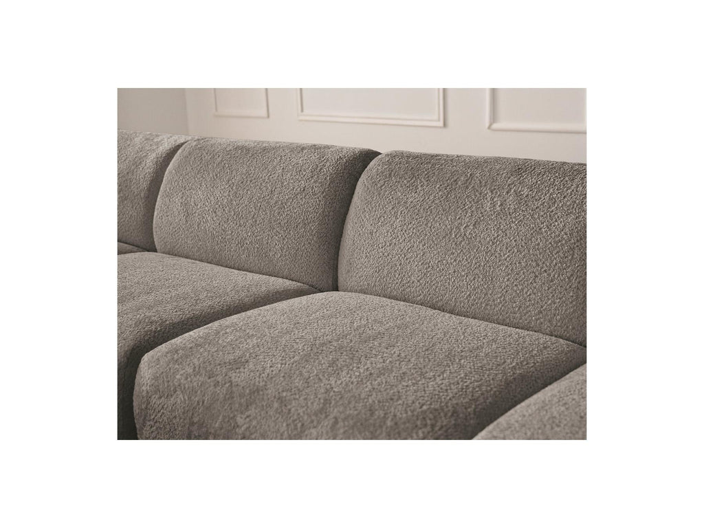 Anda - Canapé D'Angle Fixe Modulable - Tissu Chenille - Angle Gauche