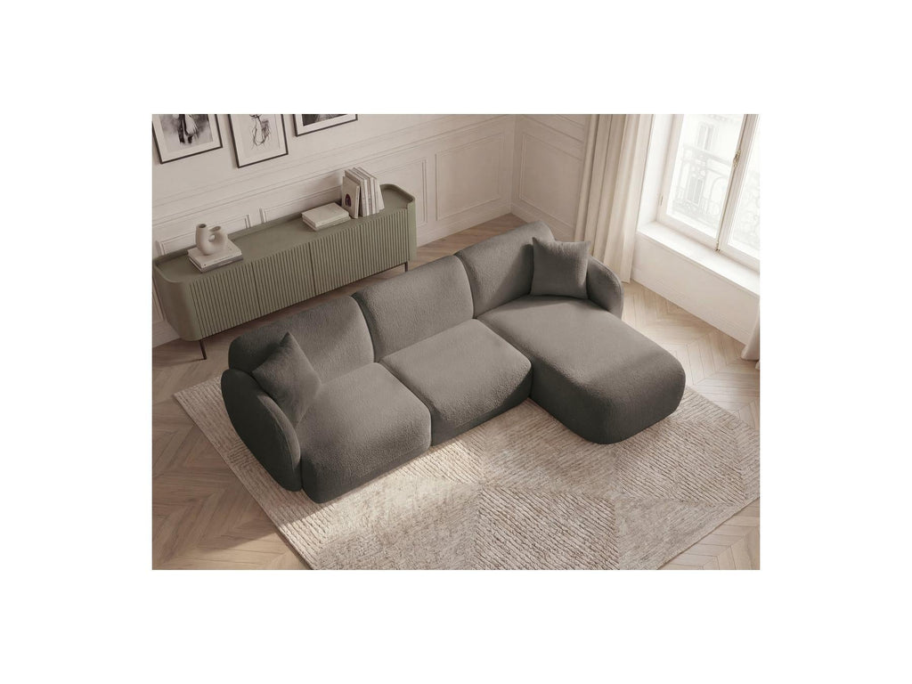 Anda - Canapé D'Angle Fixe Modulable - Tissu Chenille - Angle Droit