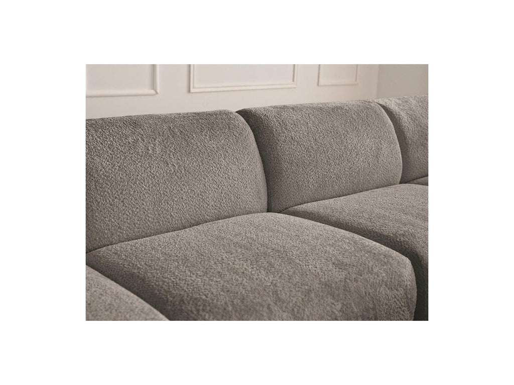 Anda - Canapé D'Angle Fixe Modulable - Tissu Chenille - Angle Droit