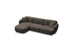 Anda - Canapé D'Angle Fixe Modulable - Tissu Chenille - Angle Gauche