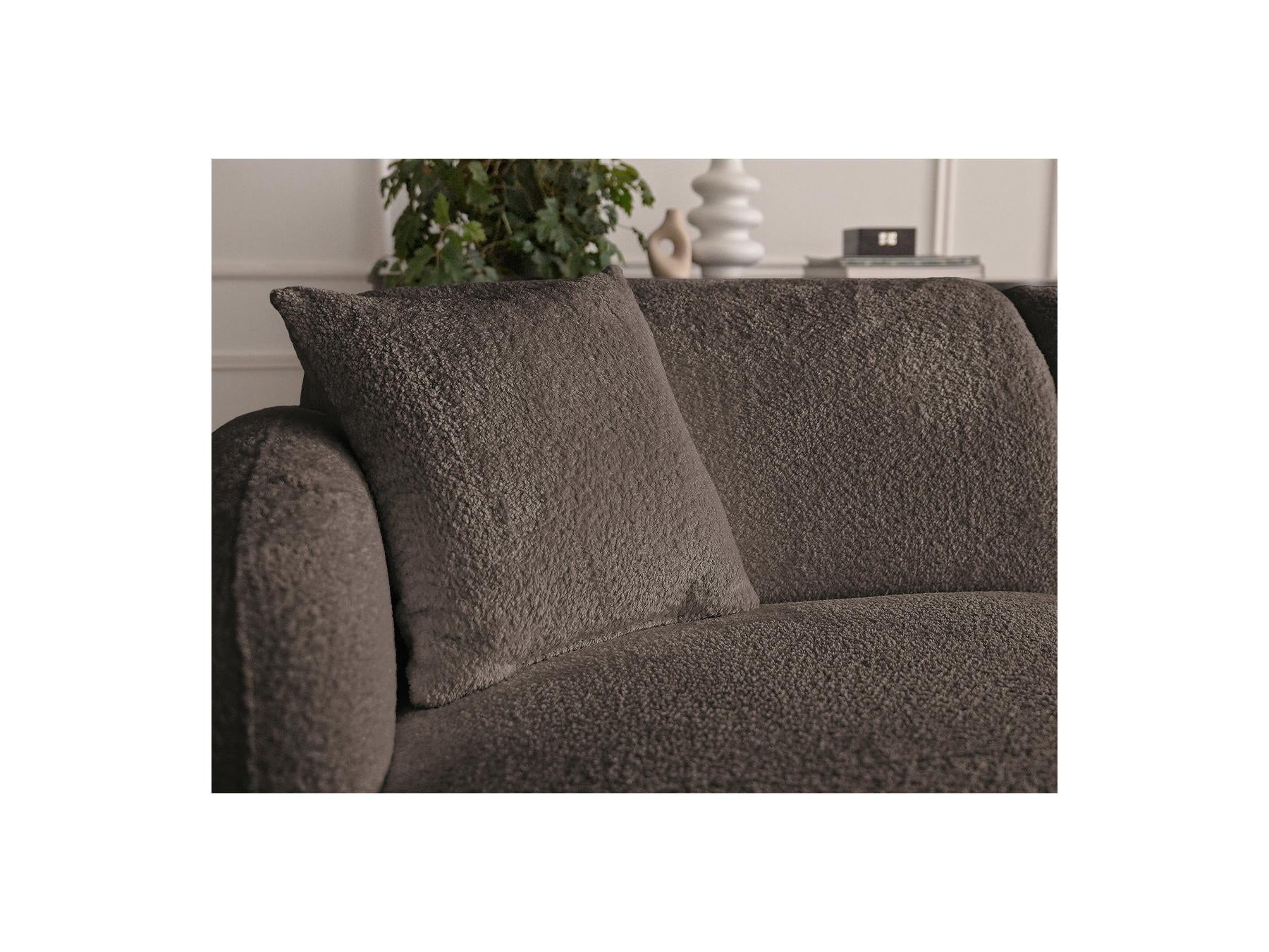 Anda - Canapé D'Angle Fixe Modulable - Tissu Chenille - Angle Gauche