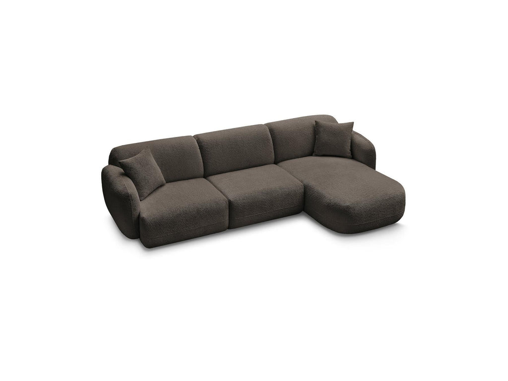 Anda - Canapé D'Angle Fixe Modulable - Tissu Chenille - Angle Droit