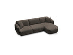 Anda - Canapé D'Angle Fixe Modulable - Tissu Chenille - Angle Droit
