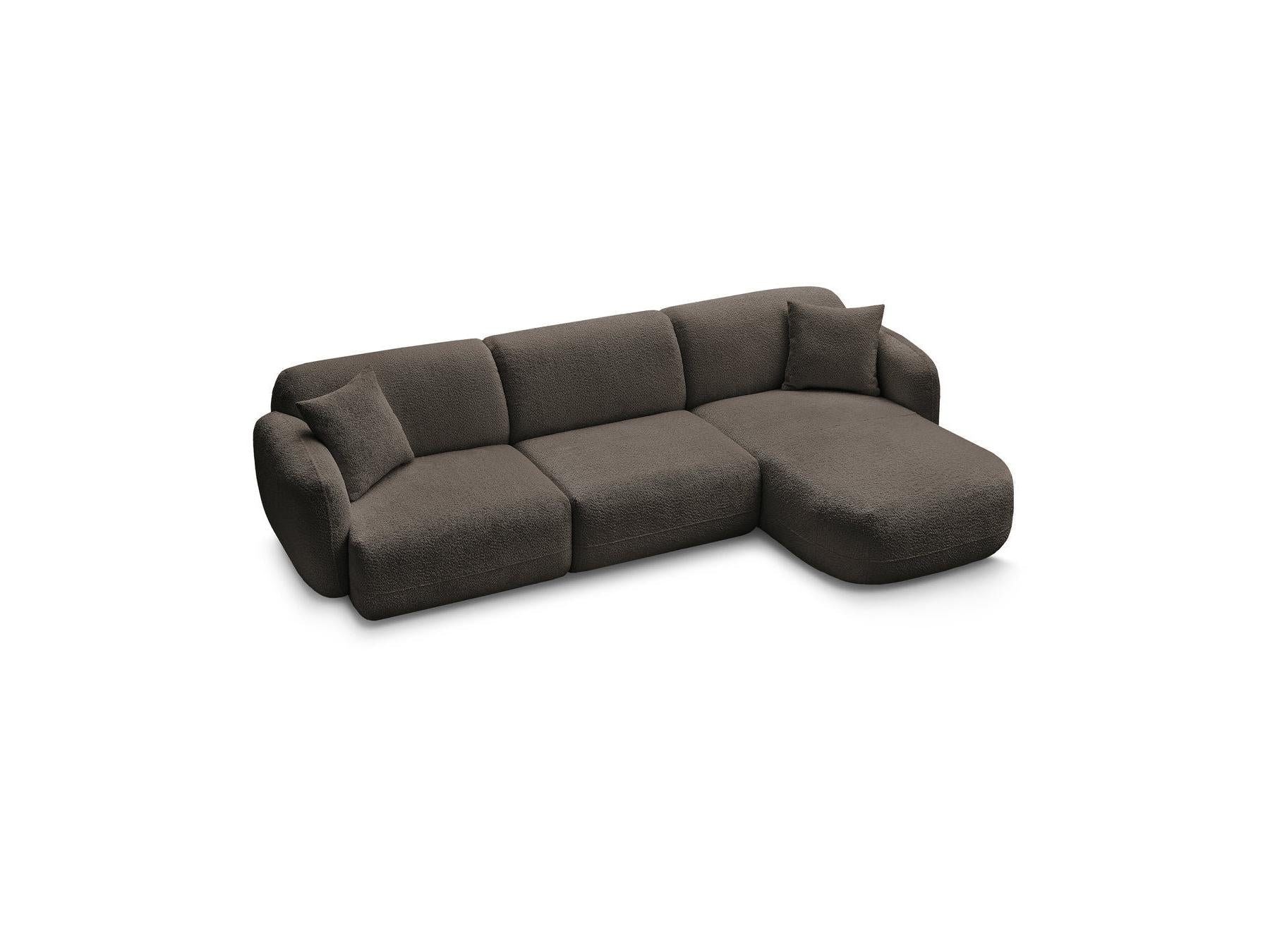 Anda - Canapé D'Angle Fixe Modulable - Tissu Chenille - Angle Droit