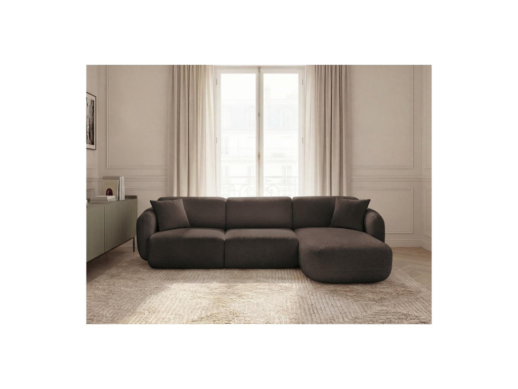 Anda - Canapé D'Angle Fixe Modulable - Tissu Chenille - Angle Droit