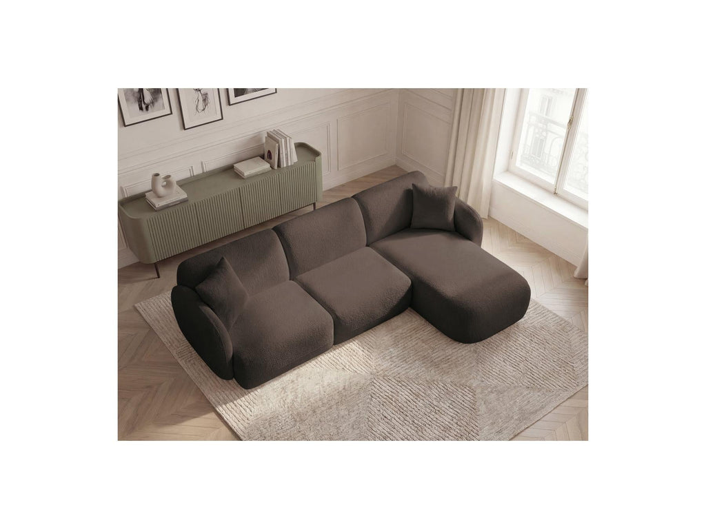 Anda - Canapé D'Angle Fixe Modulable - Tissu Chenille - Angle Droit