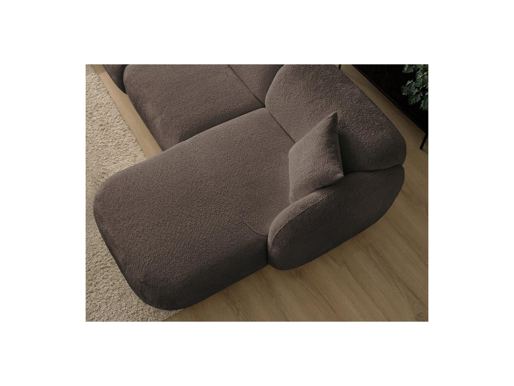 Anda - Canapé D'Angle Fixe Modulable - Tissu Chenille - Angle Droit