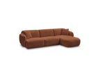 Anda - Canapé D'Angle Fixe Modulable - Tissu Chenille - Angle Droit