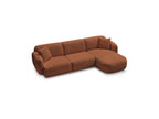 Anda - Canapé D'Angle Fixe Modulable - Tissu Chenille - Angle Droit